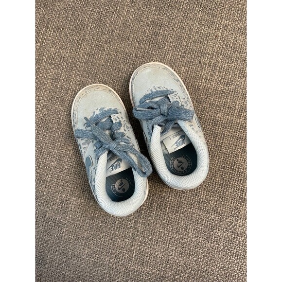 Nike Air Force 1 LV8 TD 'Blue Leopard' Size 7C - Picture 7 of 9